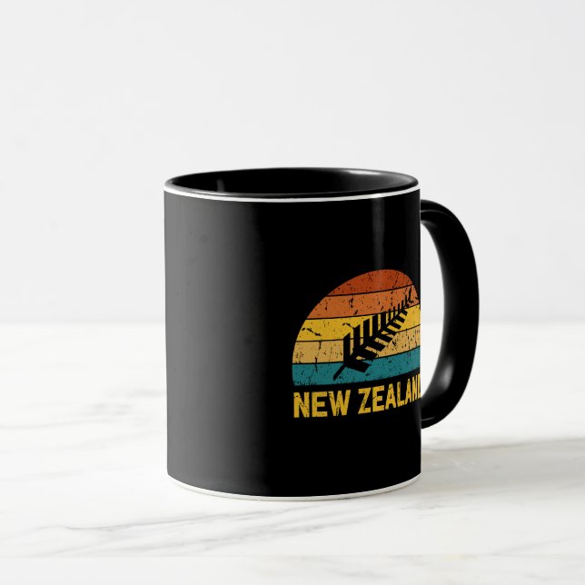 Caneca Retro Nova Zelândia (Frente Esquerda)