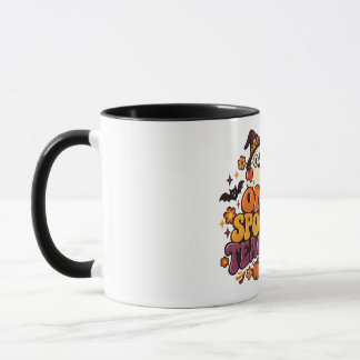 Caneca Retro One Spooky Teacher Groovy Halloween