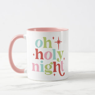 Caneca Retro Pastel Oh Santa Noite