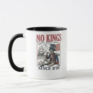 Caneca Retro Sem Reis Desde 1776 Rejeitando Reis Clássico