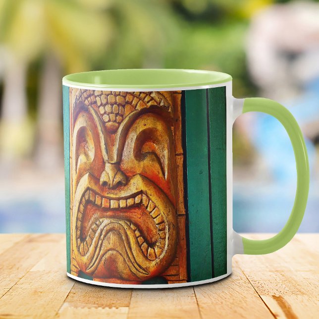 Caneca Retro Tropical Hawaii Tiki Divertido Fierce Legal  (Criador carregado)