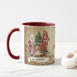 Caneca Retro Vintage 3 Gerações e Uma Árvore de Natal