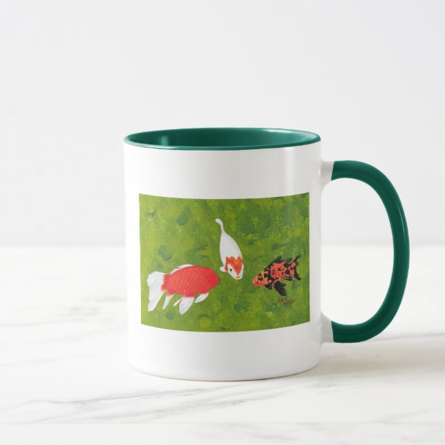 Caneca Reunião de pintura sobre a fauna selvagem de peixe (Direita)