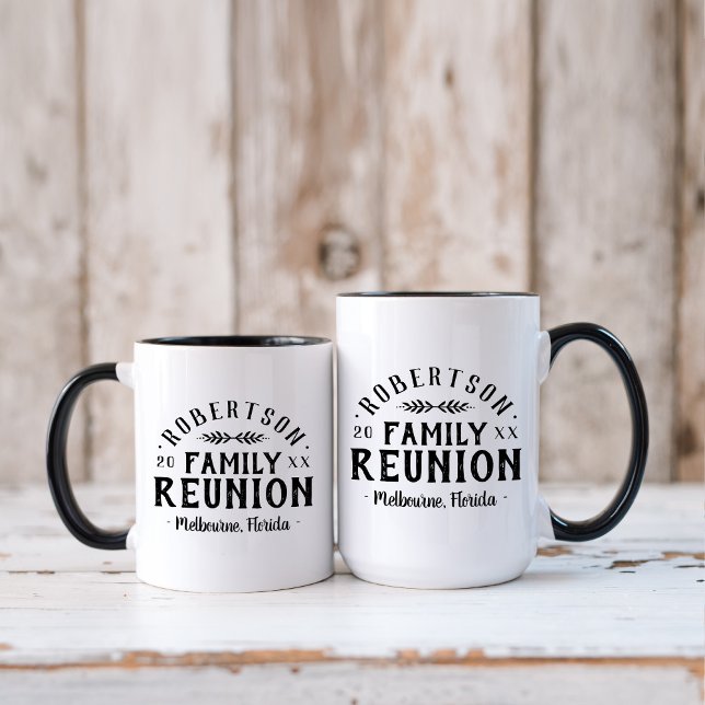 Caneca Reunião Familiar Personalizada Moderna Russa (Criador carregado)