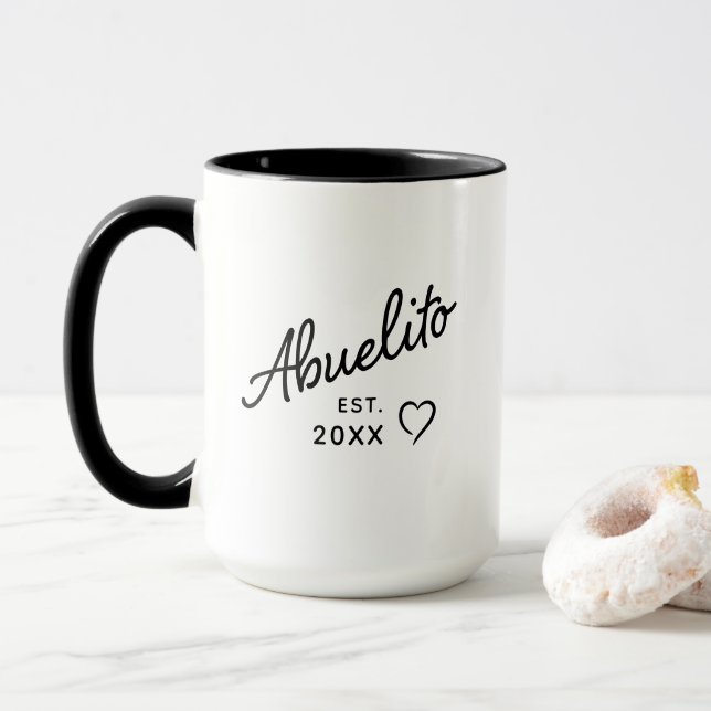 Caneca Revelação da gravidez do ano do vovô e Dia dos Pai (Com Donut)