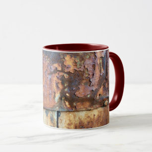 Caneca Revestimento de Metal Enferrujado Detalhe de Edifí