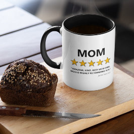 Caneca Revisão de 5 estrelas da Mãe | Melhor Mãe Nunca