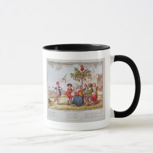 Caneca Revolucionários franceses que dançam o carmagnole