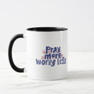 Caneca Reze mais Preocupada menos motivacional