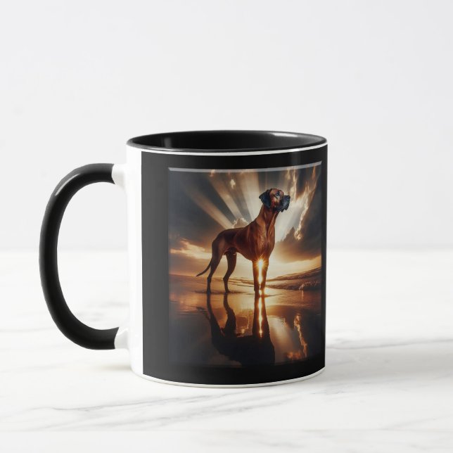 Caneca Rhodesian Ridgeback Sunset Beach Majestade  (Esquerda)