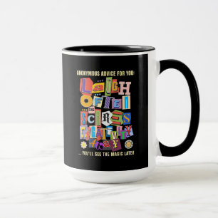 Caneca Ria Muitas Vezes - Design de citação de Tipografia