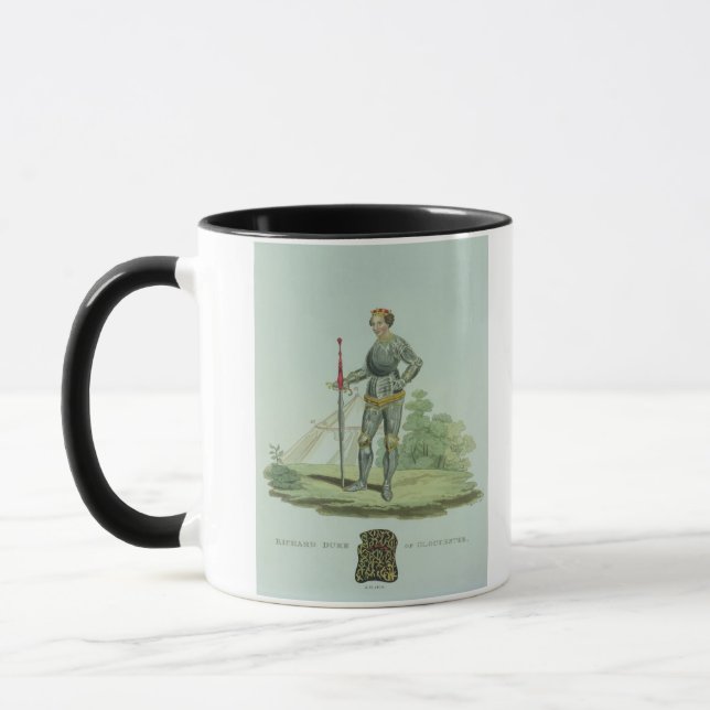 Caneca Richard III (1452-85) 1470, gravado por W. Maddock (Esquerda)