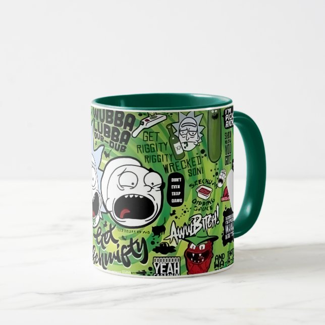 Caneca Rick and Morty Collage Mousepad (Frente Esquerda)