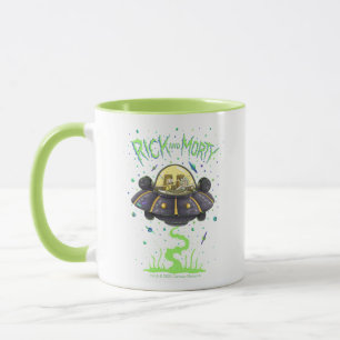 Caneca RICK E MORTY™  Gráfico de voo espacial ilustrado