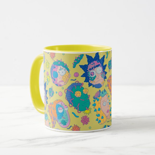 Caneca RICK E MORTY™| Padrão Familiar Infectado (Frente Esquerda)