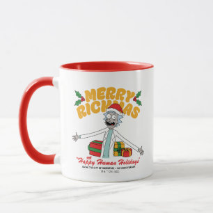 Caneca Rickmas felizes e feriados humanos felizes