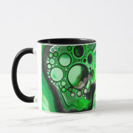 Caneca Rico de Arte Fluida Digital Verde Marble