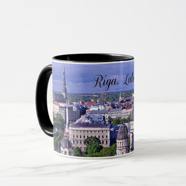 Caneca Riga, paisagem urbana da Letónia (Frente Esquerda)