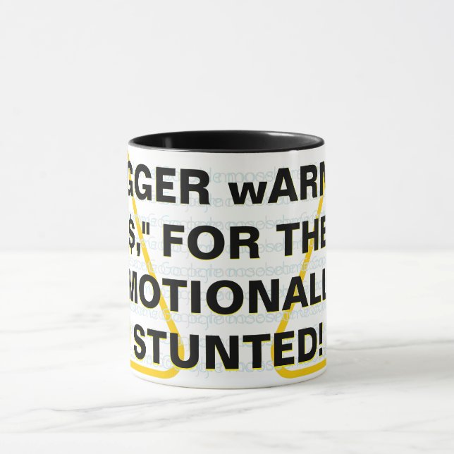Caneca "RIGGGER wARNING$", PELO EMOCIONALMENTE PEDINDO! (Centro)