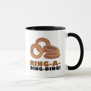 Caneca Ring-A-Ding Onion Ring Junk Foodie Gift
