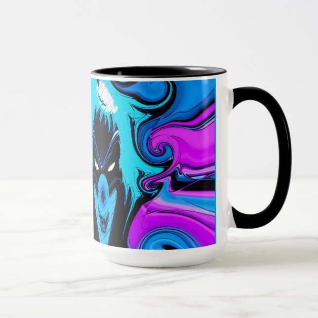 Caneca Ringer Mug 16oz com arte de palhaço (Direita)