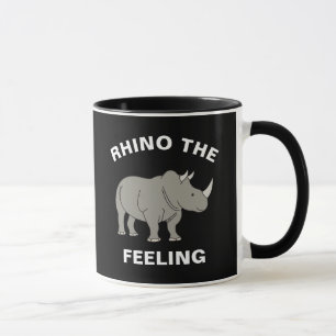 Caneca Rino, Sentimento Engraçado Rinoceronte-Vida Selvag