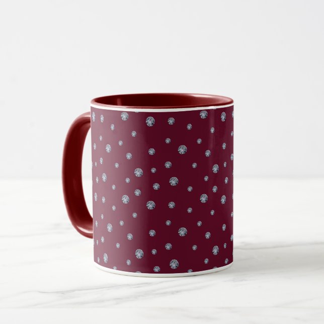 Caneca Rinotronas em vermelho escuro (Frente Esquerda)