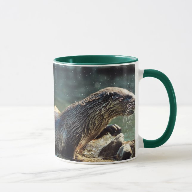 Caneca Rio Otter Animal-lover Foto da vida selvagem (Direita)