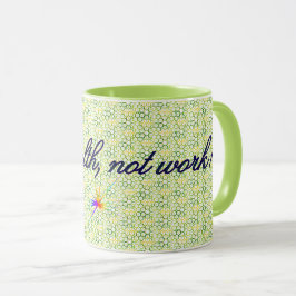 Caneca Riqueza do Imposto Geométrico Verde, Extrato Mug