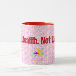 Caneca Riqueza do Imposto Geométrico Vermelho, Extrato Mu