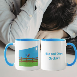 Caneca Rise and Shine Cluckers Funny Rooster