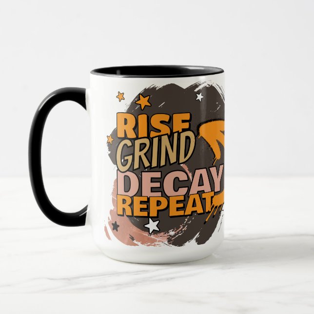 Caneca Rise Grind Decay Repeat – Crânio Engraçado de Hall (Esquerda)