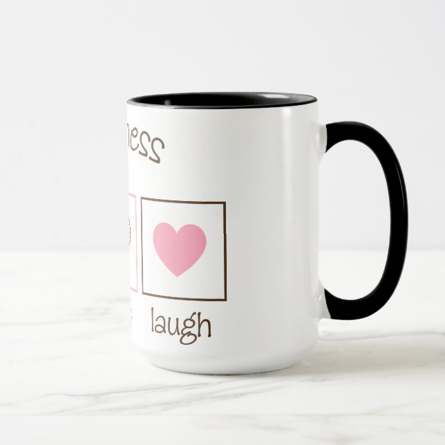 Caneca Riso vivo do amor da felicidade (Direita)