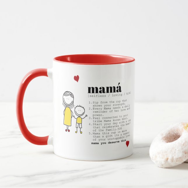 Caneca Ritual da manhã Café Mug Sentimental presente para (Com Donut)