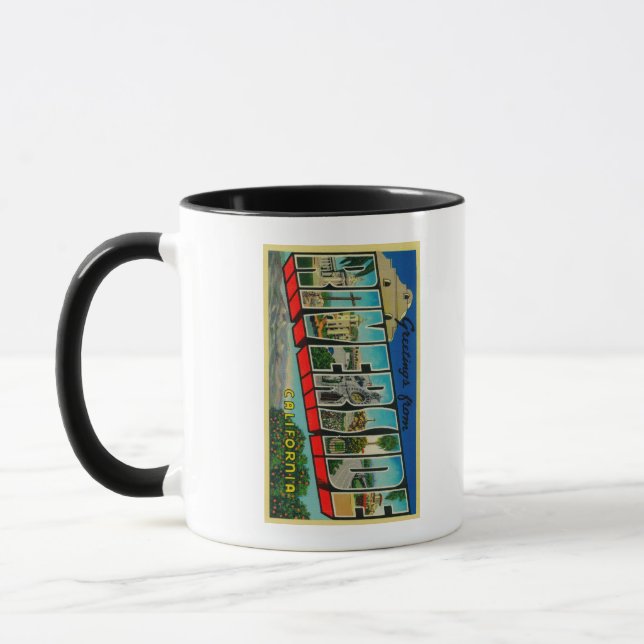 Caneca Riverside, Califórnia - Cenas com Letras Grandes (Esquerda)