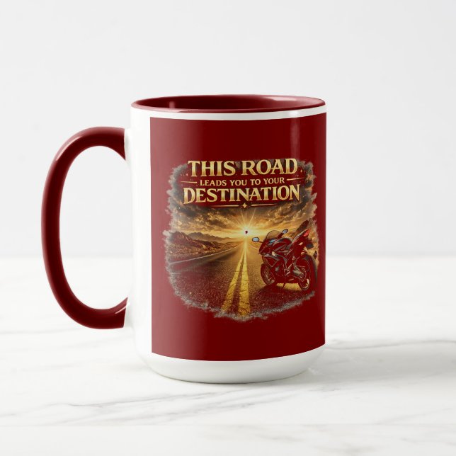 Caneca Road Leads to Your Destination Combo Mug (Esquerda)