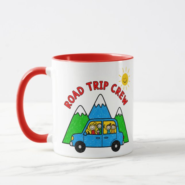 Caneca Road Trip Crew Kids Travel Drawing (Esquerda)