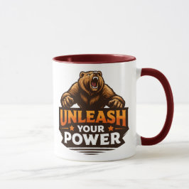 Caneca Roaring Bear Strength Motivation Tee