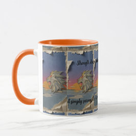 Caneca Roaring Lion Sunrise Papercut Mug