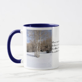 Caneca Robert Frost Poem Parando por Woods Snowy Noite