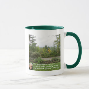 Caneca Robert Frost Wisdom Cita "Road Mless Traveled"