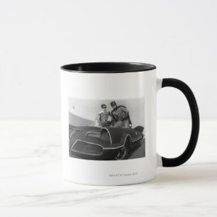 Caneca Robin e Batman em Batmobile