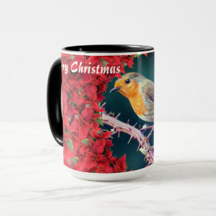 Caneca Robin Mug de Natal Merry Personalizado