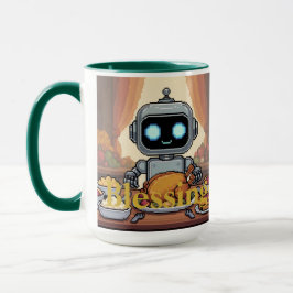 Caneca Robô de Bênçãos Jantar de Ação de Graças