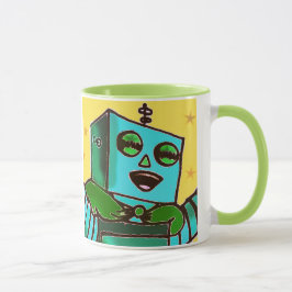 Caneca Robô triste/caneca de café feliz do robô