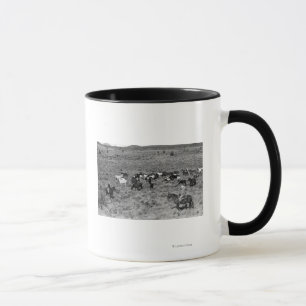 Caneca Rocha do forte, vaqueiro de Oregon no jardim do