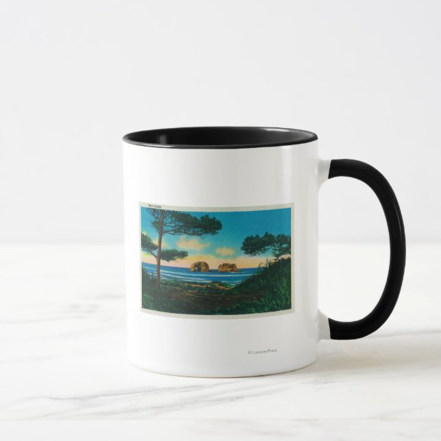 Caneca Rochas Gêmeas na Costa do Oregon (Direita)