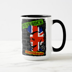 Caneca Rock de punk - união jack Mohawk