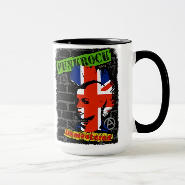 Caneca Rock de punk - união jack Mohawk (Direita)