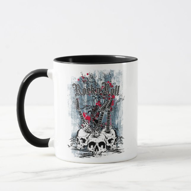 Caneca Rock n Roll Guitar Skulls (Esquerda)
